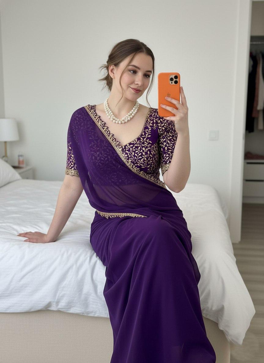 Party Wear Soft Rangoli Silk Saree