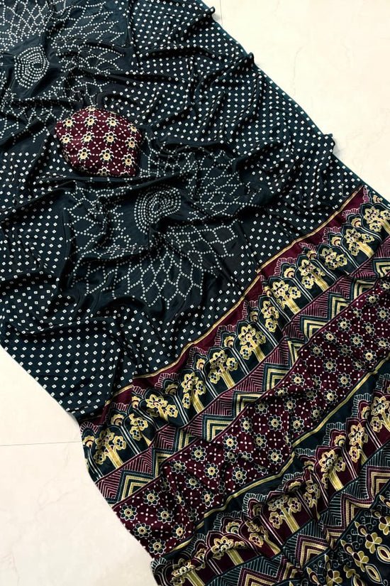 🌺new supar AJRAKH saree🌺
