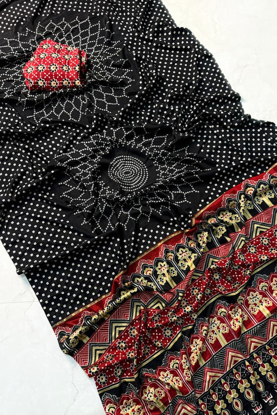 🌺new supar AJRAKH saree🌺