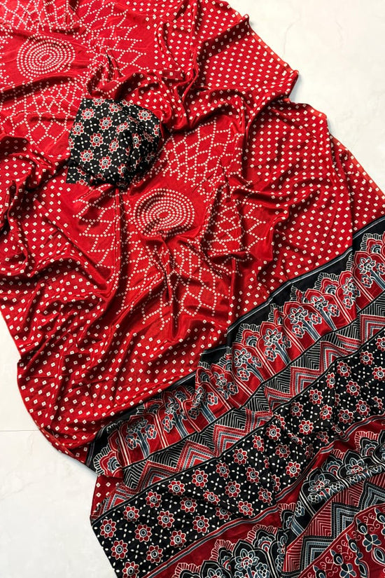 🌺new supar AJRAKH saree🌺