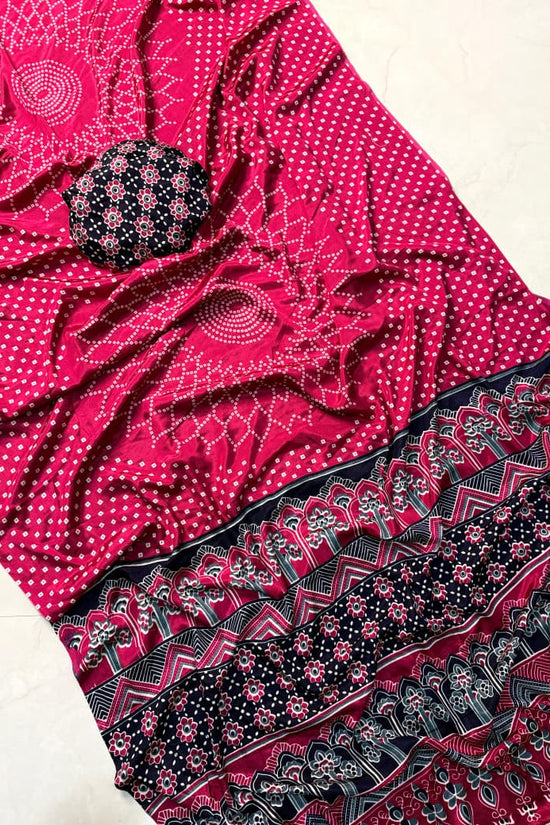 🌺new supar AJRAKH saree🌺